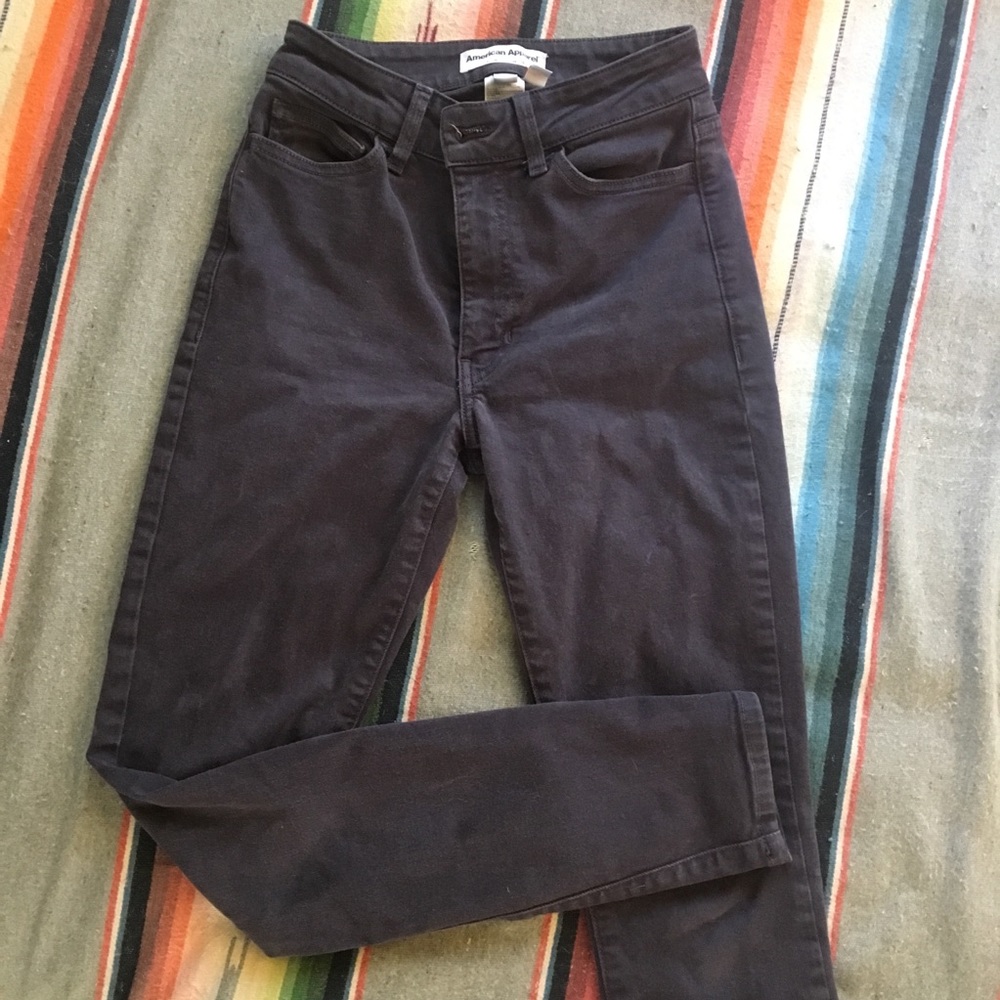 American Apparel AA deep purple skinny jeans